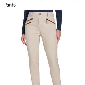 Tommy Hilfiger Women's Cream Straight Leg Pants